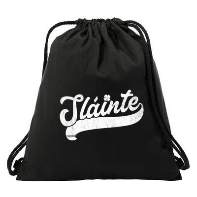 Slainte St. Patrick's Day Saint Paddy's Irish Drinking Gift Drawstring Bag