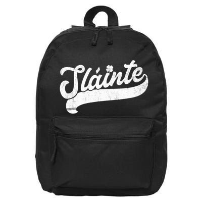 Slainte St. Patrick's Day Saint Paddy's Irish Drinking Gift 16 in Basic Backpack