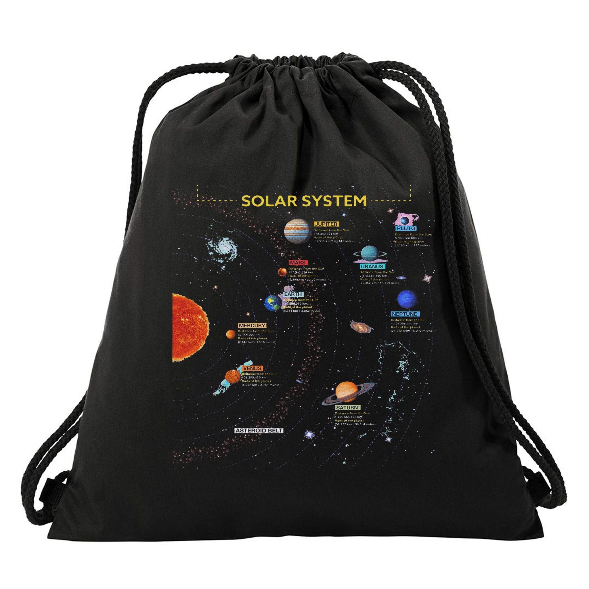 Solar System Perfect Space Enthusiasts Gift Drawstring Bag