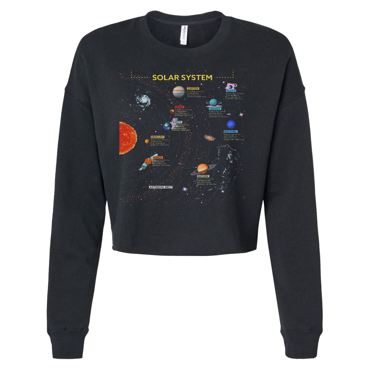 Solar System Perfect Space Enthusiasts Gift Cropped Pullover Crew