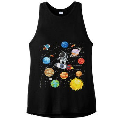 Solar System Planets Science Space Astronaut Universe Galaxy Ladies PosiCharge Tri-Blend Wicking Tank