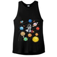 Solar System Planets Science Space Astronaut Universe Galaxy Ladies PosiCharge Tri-Blend Wicking Tank