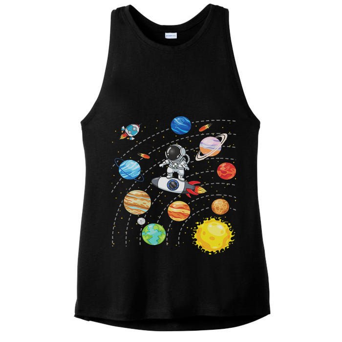 Solar System Planets Science Space Astronaut Universe Galaxy Ladies PosiCharge Tri-Blend Wicking Tank