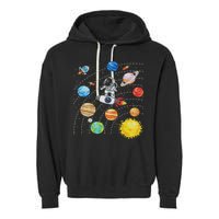 Solar System Planets Science Space Astronaut Universe Galaxy Garment-Dyed Fleece Hoodie