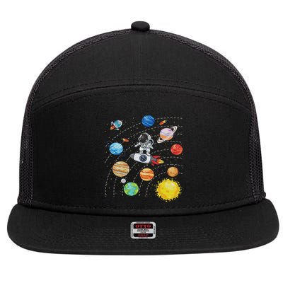 Solar System Planets Science Space Astronaut Universe Galaxy 7 Panel Mesh Trucker Snapback Hat