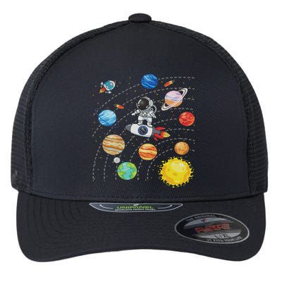 Solar System Planets Science Space Astronaut Universe Galaxy Flexfit Unipanel Trucker Cap