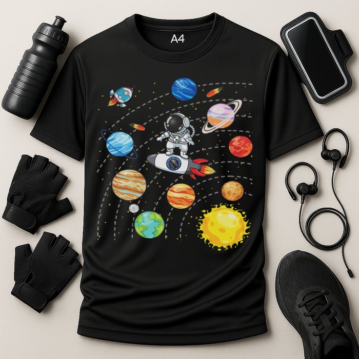 Solar System Planets Science Space Astronaut Universe Galaxy Performance Shirt