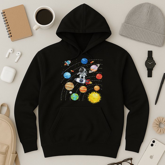 Solar System Planets Science Space Astronaut Universe Galaxy Hoodie