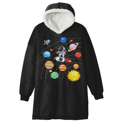 Solar System Planets Science Space Astronaut Universe Galaxy Hooded Wearable Blanket