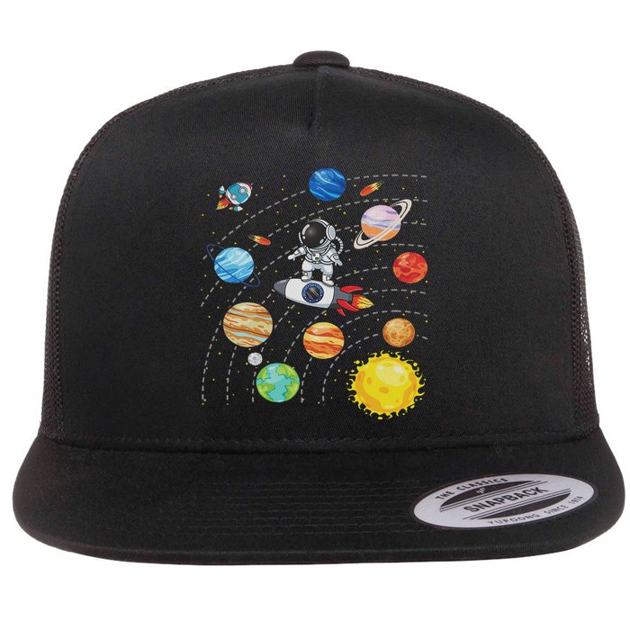 Solar System Planets Science Space Astronaut Universe Galaxy Flat Bill Trucker Hat