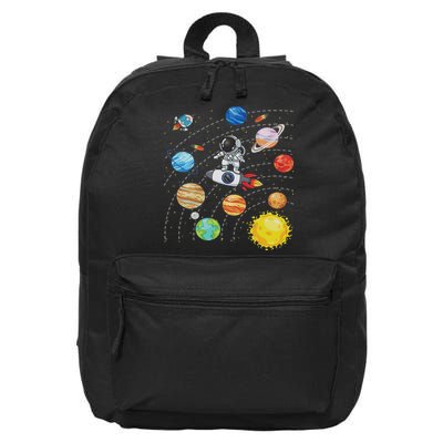 Solar System Planets Science Space Astronaut Universe Galaxy 16 in Basic Backpack