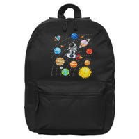 Solar System Planets Science Space Astronaut Universe Galaxy 16 in Basic Backpack