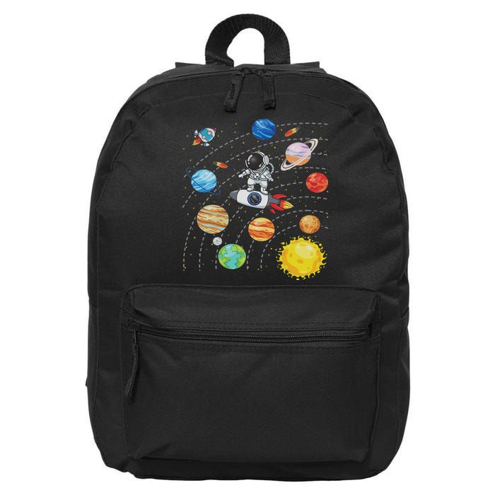 Solar System Planets Science Space Astronaut Universe Galaxy 16 in Basic Backpack