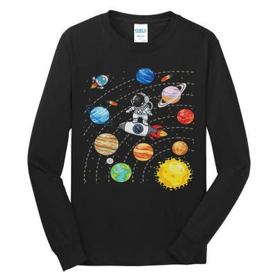 Solar System Planets Science Space Astronaut Universe Galaxy Tall Long Sleeve T-Shirt