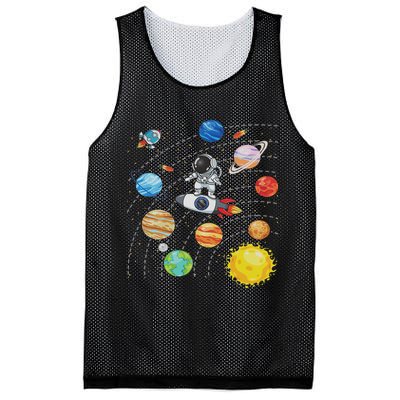 Solar System Planets Science Space Astronaut Universe Galaxy Mesh Reversible Basketball Jersey Tank