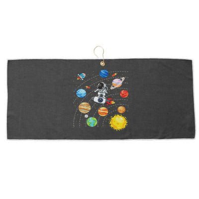 Solar System Planets Science Space Astronaut Universe Galaxy Large Microfiber Waffle Golf Towel