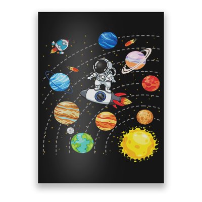 Solar System Planets Science Space Astronaut Universe Galaxy Poster