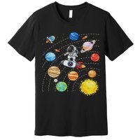 Solar System Planets Science Space Astronaut Universe Galaxy Premium T-Shirt