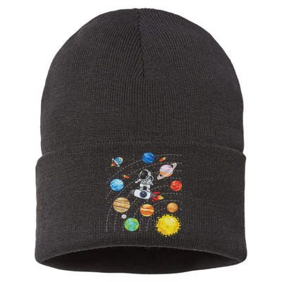 Solar System Planets Science Space Astronaut Universe Galaxy Sustainable Knit Beanie