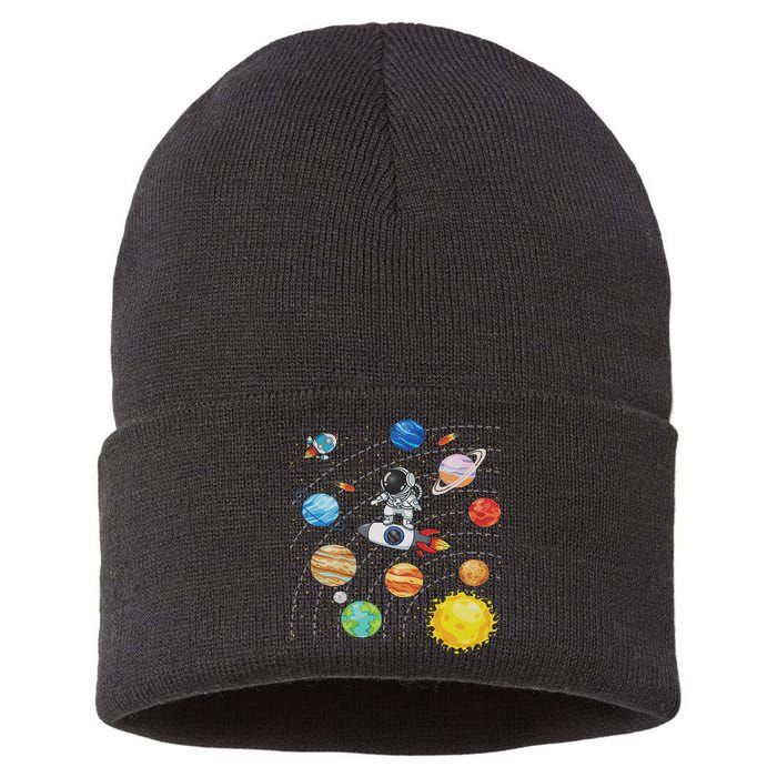 Solar System Planets Science Space Astronaut Universe Galaxy Sustainable Knit Beanie