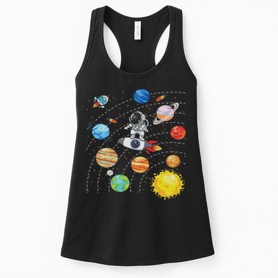 Solar System Planets Science Space Astronaut Universe Galaxy Womens Tank Top