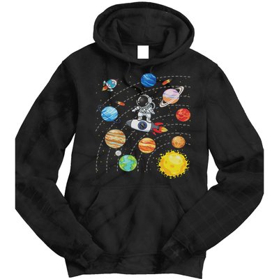 Solar System Planets Science Space Astronaut Universe Galaxy Tie Dye Hoodie