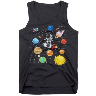 Solar System Planets Science Space Astronaut Universe Galaxy Tank Top