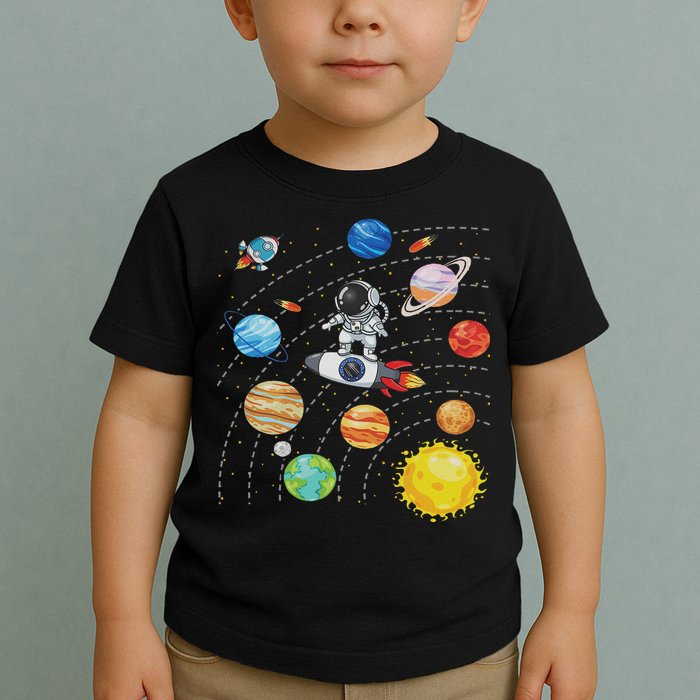 Solar System Planets Science Space Astronaut Universe Galaxy Toddler T-Shirt