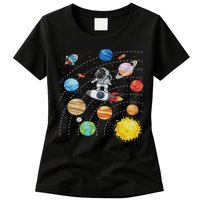Solar System Planets Science Space Astronaut Universe Galaxy Womens T-Shirt