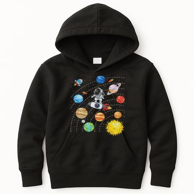 Solar System Planets Science Space Astronaut Universe Galaxy Kids Hoodie