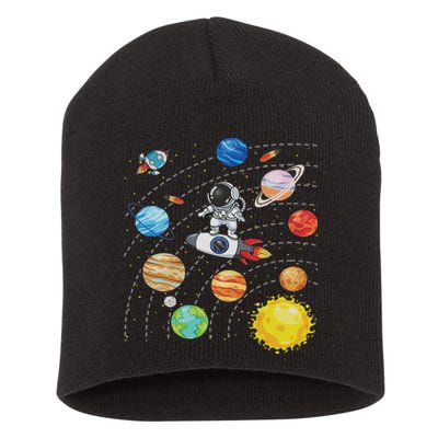 Solar System Planets Science Space Astronaut Universe Galaxy Short Acrylic Beanie