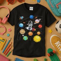 Solar System Planets Science Space Astronaut Universe Galaxy Kids T-Shirt