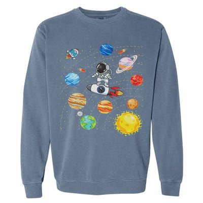 Solar System Planets Science Space Astronaut Universe Galaxy Garment-Dyed Sweatshirt