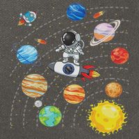 Solar System Planets Science Space Astronaut Universe Galaxy Cotton Canvas Backpack