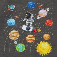 Solar System Planets Science Space Astronaut Universe Galaxy Vector Backpack