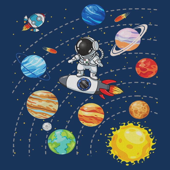Solar System Planets Science Space Astronaut Universe Galaxy Infant Baby Jersey Bodysuit