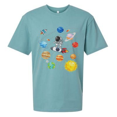 Solar System Planets Science Space Astronaut Universe Galaxy Sueded Cloud Jersey T-Shirt