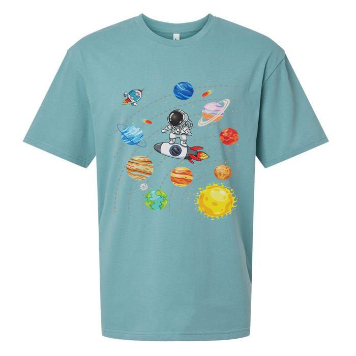 Solar System Planets Science Space Astronaut Universe Galaxy Sueded Cloud Jersey T-Shirt