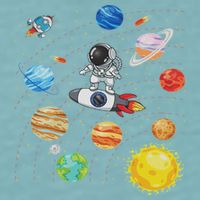 Solar System Planets Science Space Astronaut Universe Galaxy Sueded Cloud Jersey T-Shirt