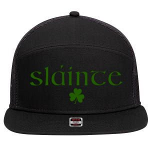 SláInte St Patrick Day 7 Panel Mesh Trucker Snapback Hat