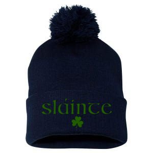 SláInte St Patrick Day Pom Pom 12in Knit Beanie