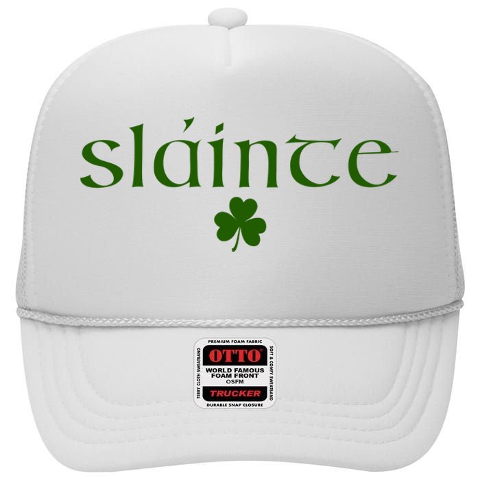 SláInte St Patrick Day High Crown Mesh Back Trucker Hat