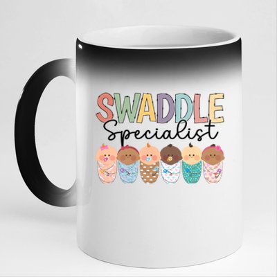 Swaddle Specialist Postpartum Nicu Mother Nurse Meaningful Gift 11oz Black Color Changing Mug