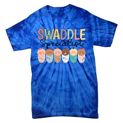 Swaddle Specialist Postpartum Nicu Mother Nurse Meaningful Gift Tie-Dye T-Shirt