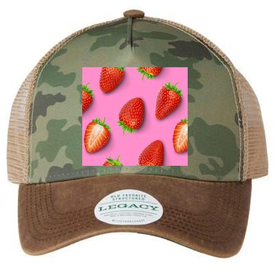 Strawberry seamless pattern Legacy Tie Dye Trucker Hat