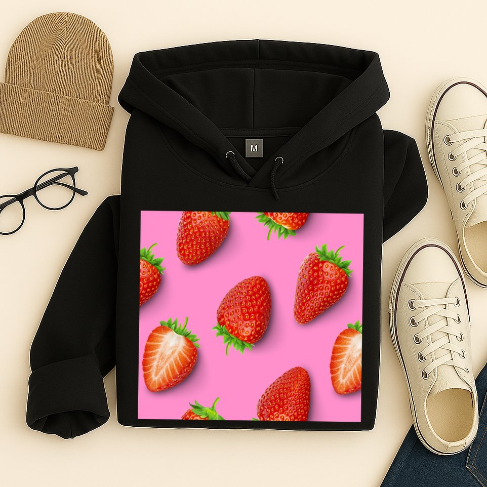 Strawberry seamless pattern Hoodie