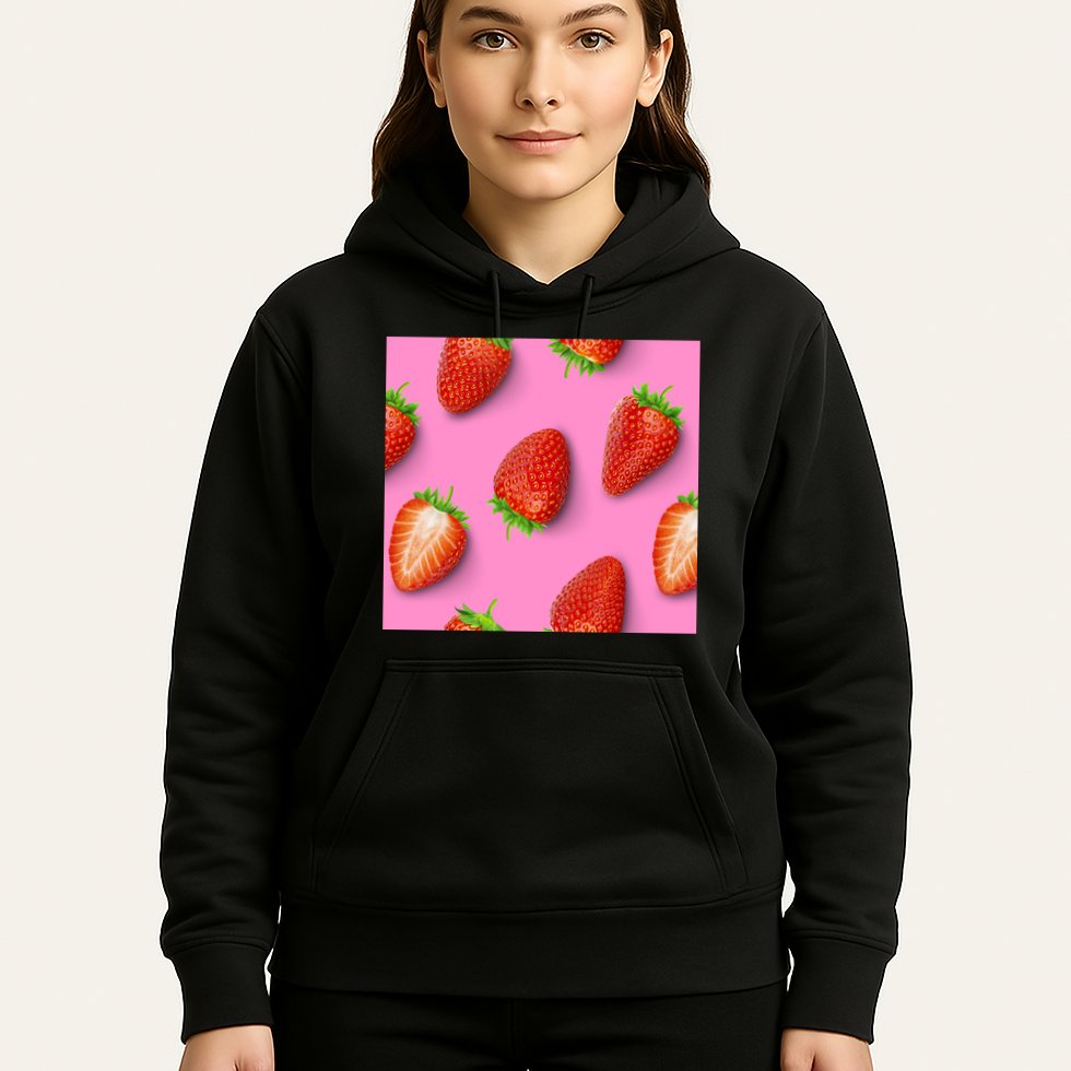 Strawberry seamless pattern Hoodie