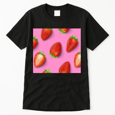 Strawberry seamless pattern Tall T-Shirt