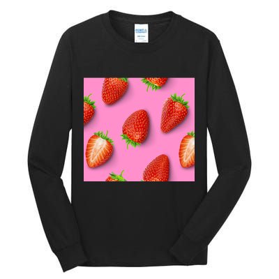 Strawberry seamless pattern Tall Long Sleeve T-Shirt