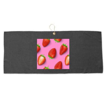 Strawberry seamless pattern Large Microfiber Waffle Golf Towel